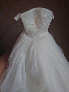 BJD MSD Wedding Dress + Veil (1/4 doll)
