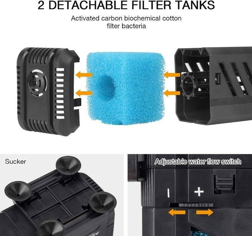 [BNIB] IREENUO (HY1500F) Internal Filter Aqua Pump Fish Tank Filter