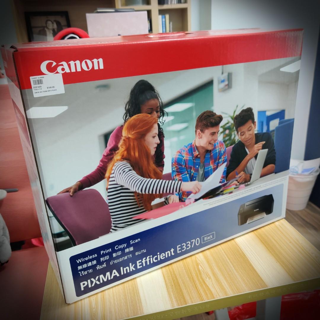 BRAND NEW CANON PIXMA E3370 with free colour ink cartridge 130SGD