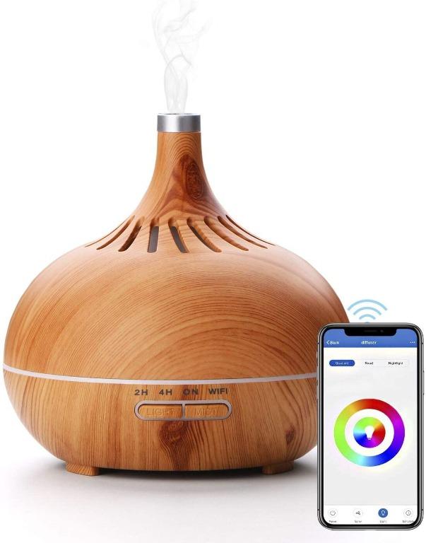  Smart WiFi Wireless Essential Oil Aromatherapy Diffuser - Works  with Alexa & Google Home – Phone App & Voice Control - 400ml Ultrasonic  Diffuser & Humidifier - Create Schedules - LED