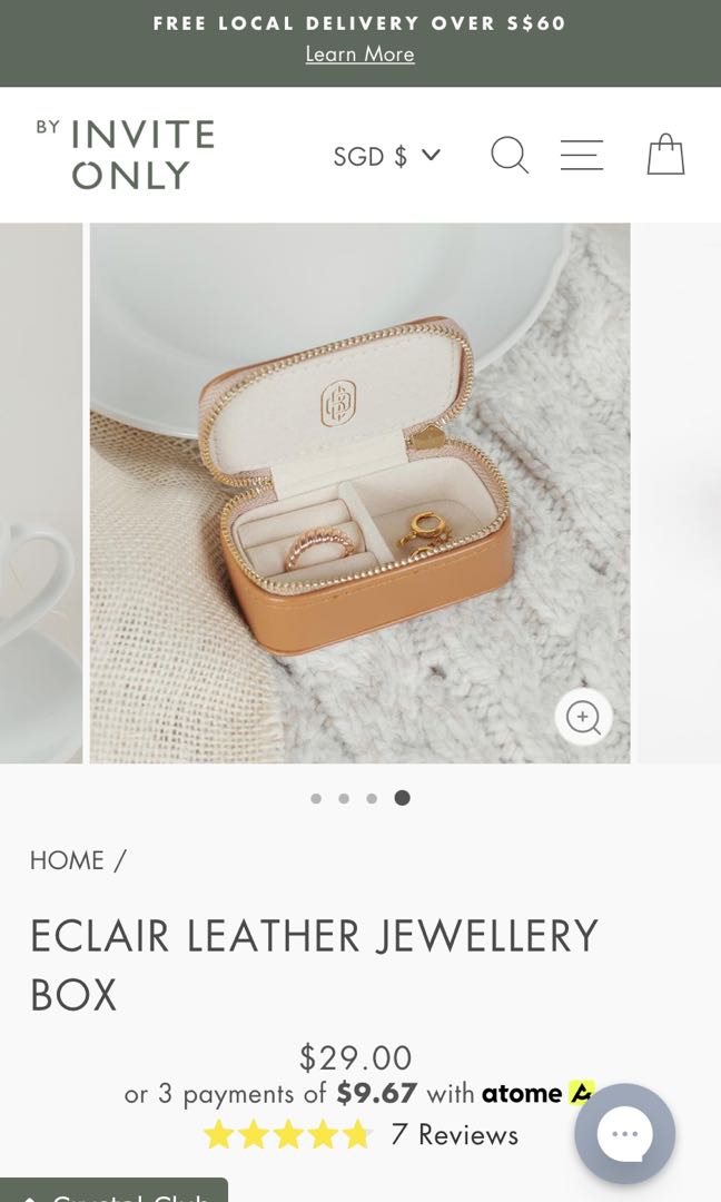 By Invite Only Bio Eclair Leather Jewellery Box Women S Fashion Jewelry Organisers Accessory Holder Box Organizers On Carousell