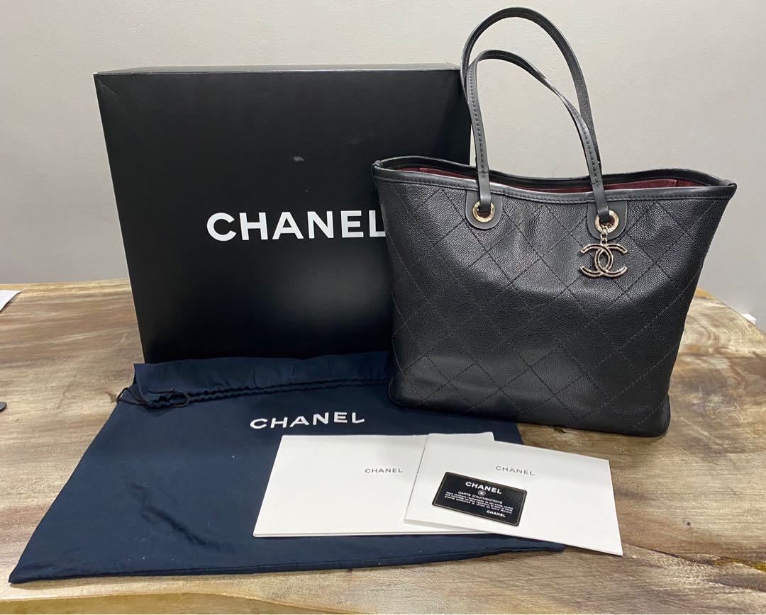 CHANEL Black Quilted Caviar Leather Shopping Fever Tote Bag, Luxury, Bags &  Wallets on Carousell
