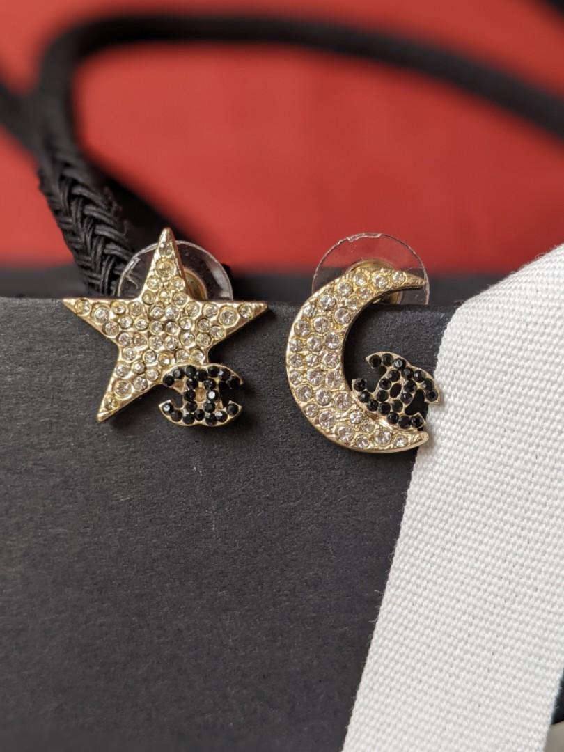 Chanel on sale moon earrings