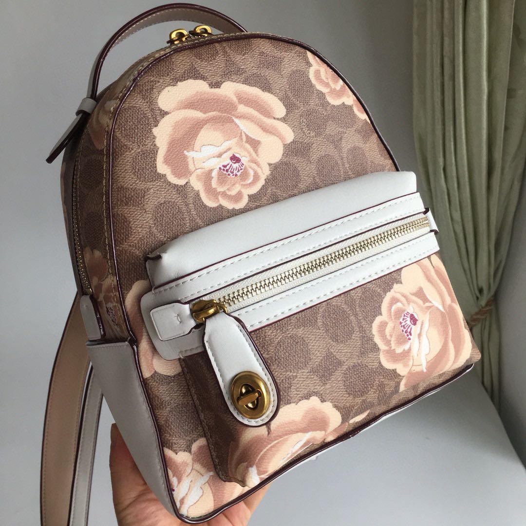 Coach Backpack 30954 Rose Print