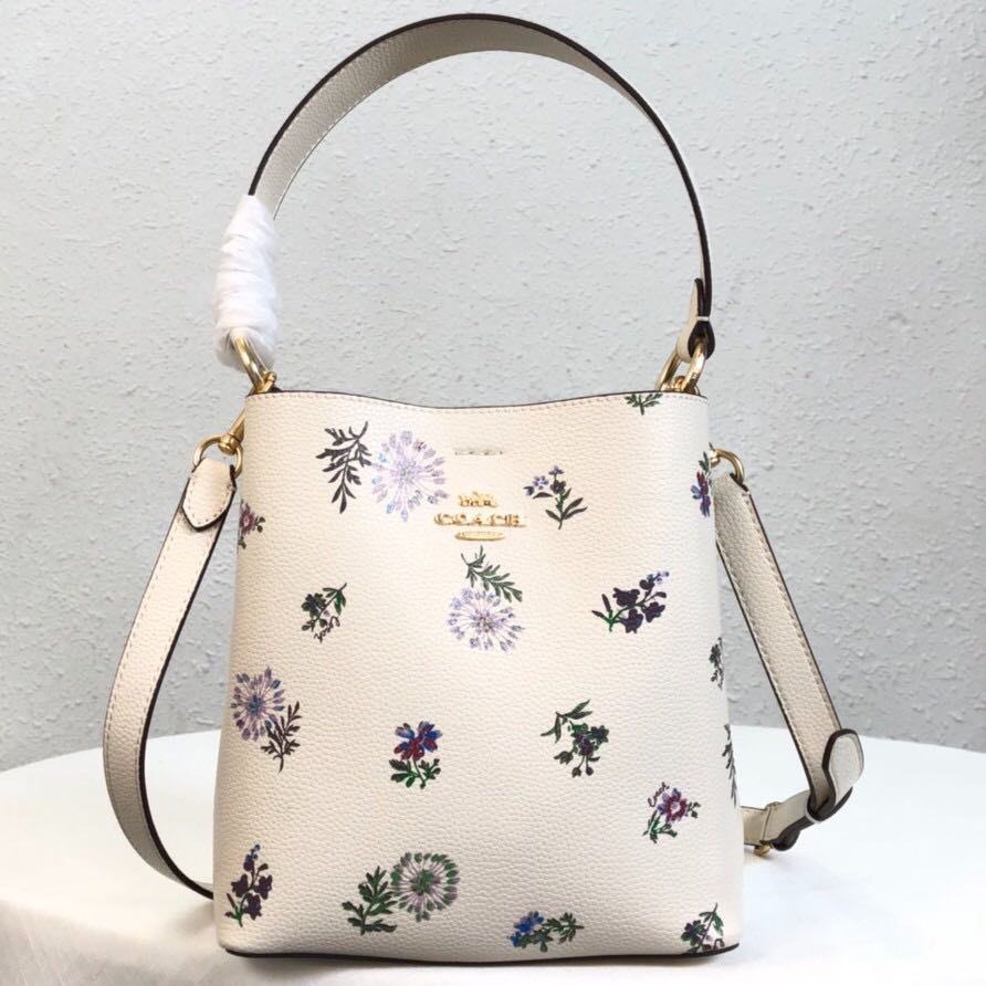 Coach Small Town Bucket Bag with Dandelion Print, Barang Mewah, Tas