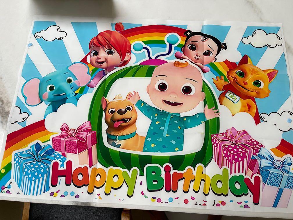 Cocomelon Birthday Banner, Hobbies & Toys, Stationery & Craft ...