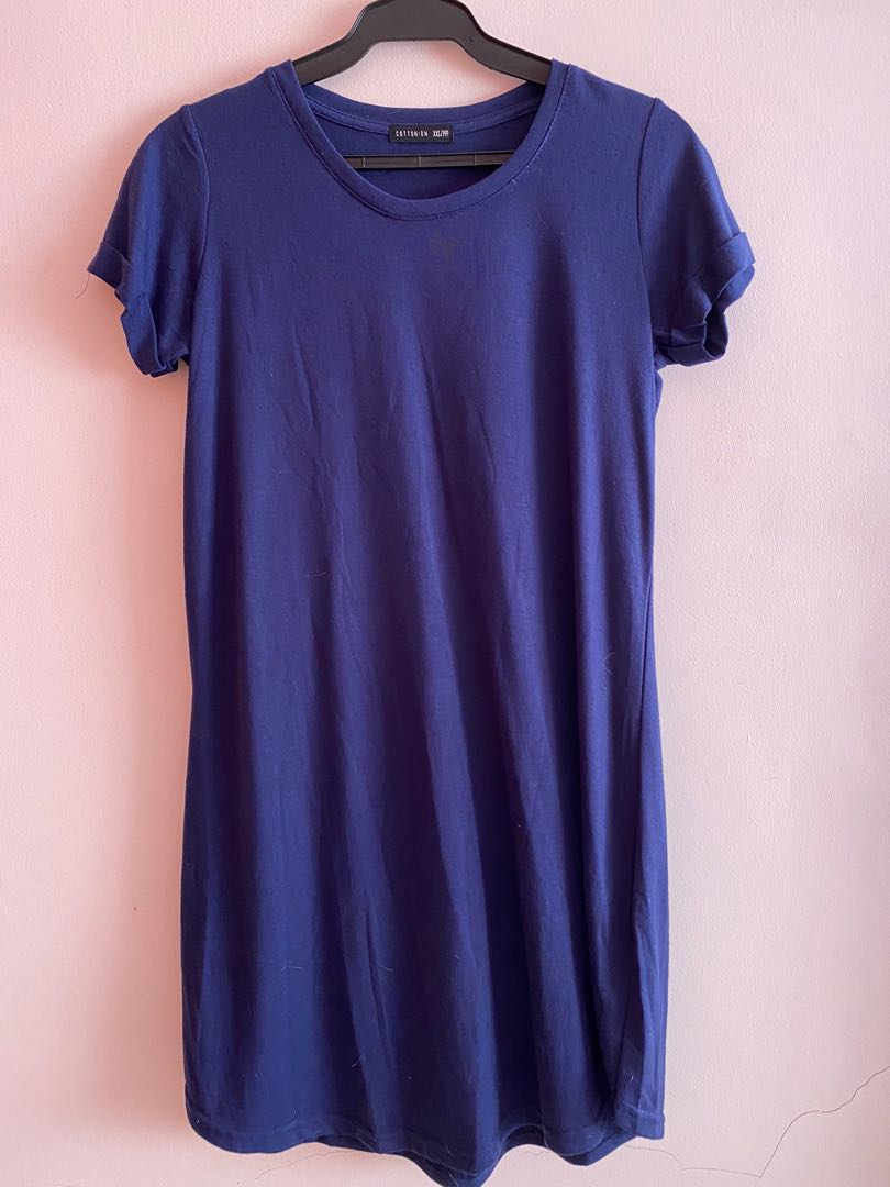 Cotton On Dark Blue Tshirt Dress, Women ...