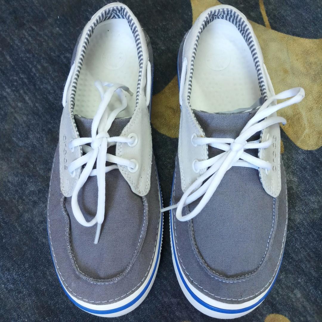 Crocs canvas boat shoes sales