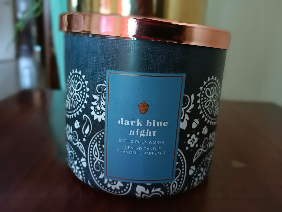 dark blue night candle bath and body works