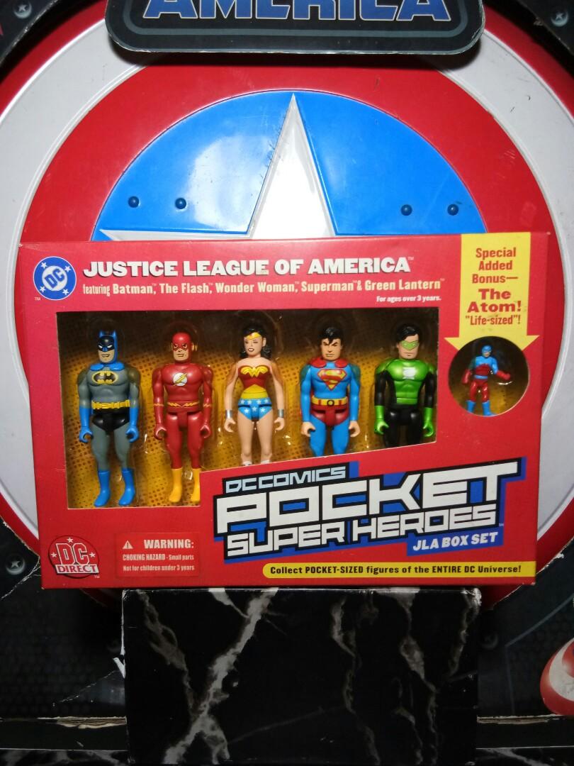 DC Comics Pocket Heroes Justice League JLA Box Set (Batman, Flash, Green Lantern, Superman