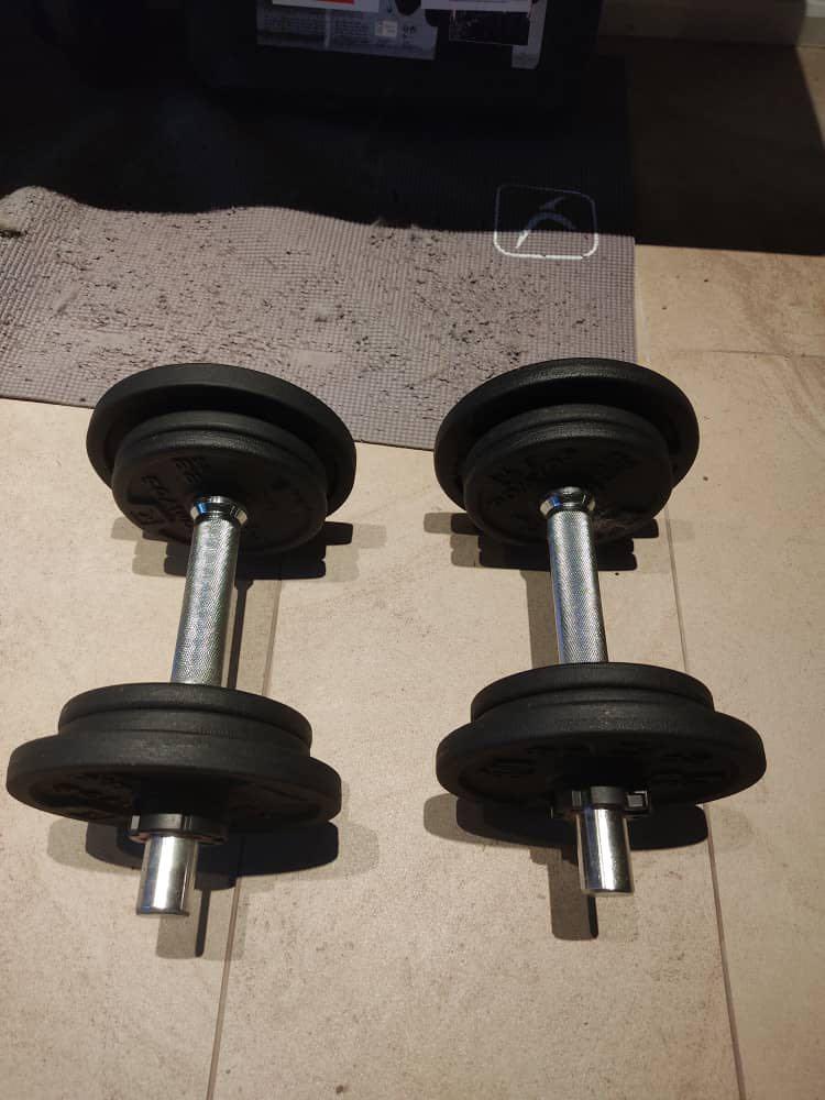 Decathlon Dumbbell & Barbell set, Sports Equipment, Exercise & Fitness