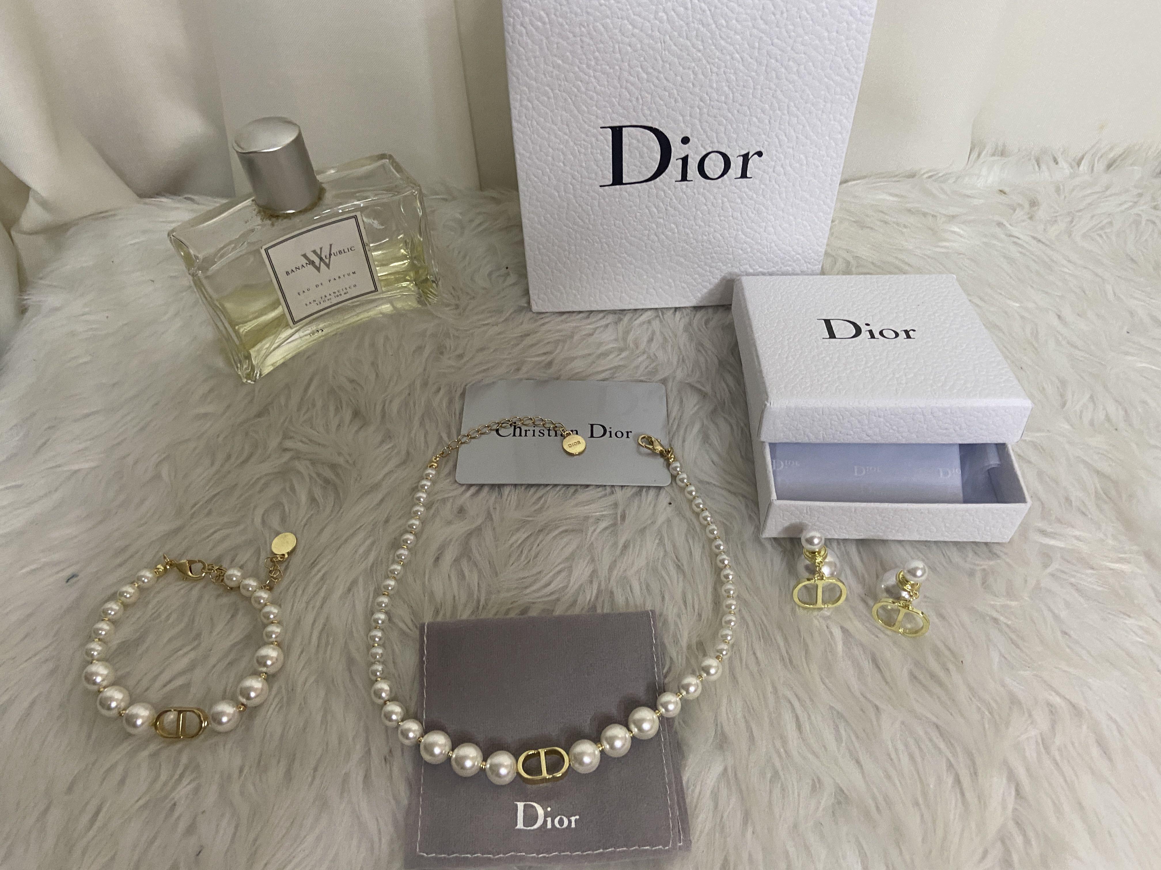 Christian Dior 1990s preowned crystalembellished Necklace And Earrings Set   Farfetch