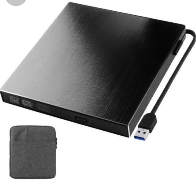 Douper External CD DVD Drive, USB3.0 Portable CD/DVD+/-RW Writer Burner ...