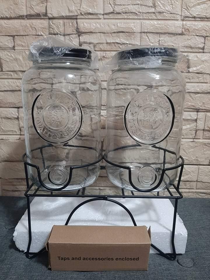 Dual Drink Dispenser with Stand (ANKO), Furniture & Home Living