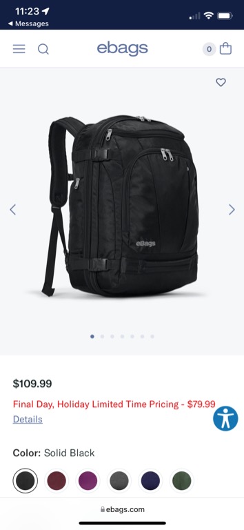 Ebags herschel deals