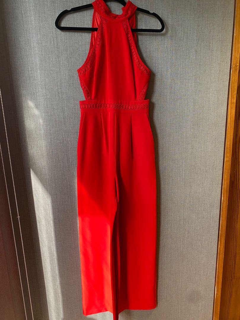 Forever New Blood Orange Jumpsuit 