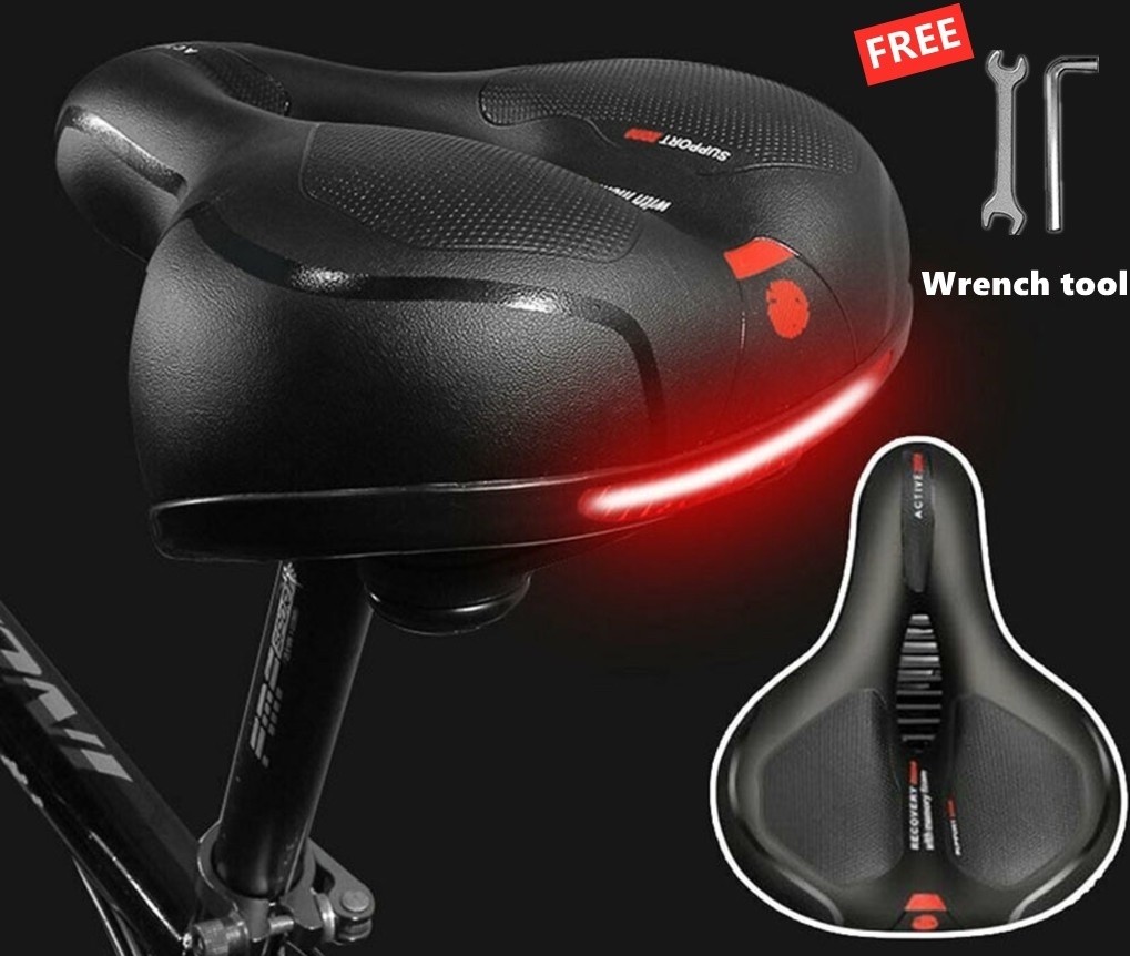 Bicycle Seat Saddle MTB Road Bike Racing Saddles Widened Seat Cushion Soft 