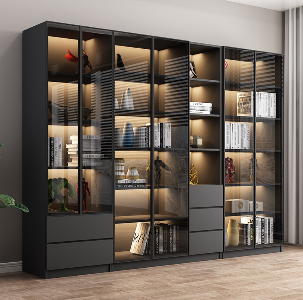 Glass display bookcase/glass storage Furniture