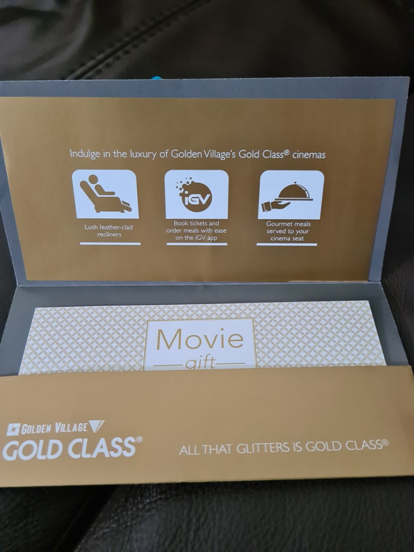 Golden village Gold class, Tickets & Vouchers, Event Tickets on Carousell