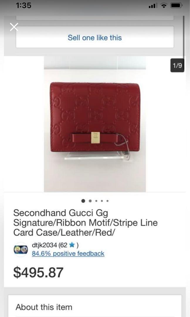 Red gucci wallet on chain hot sale