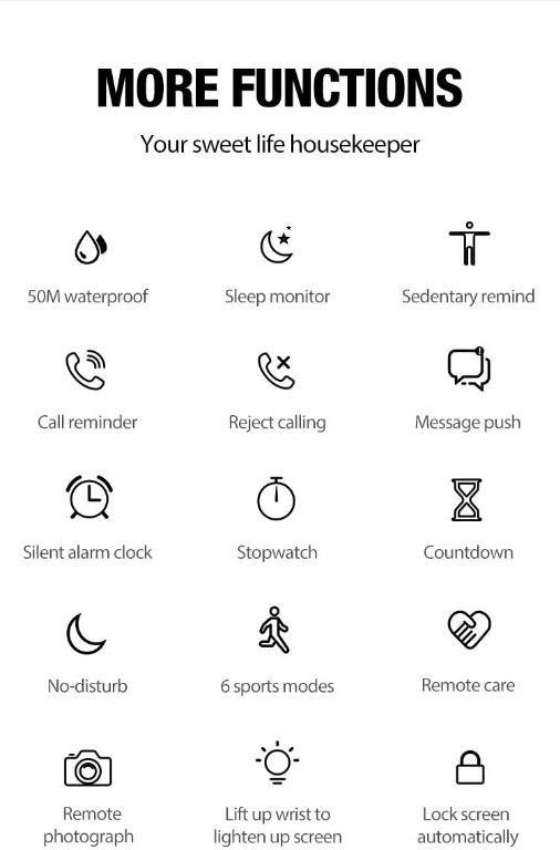 H1751 FITUP Fitness Tracker V100S,Heart Rate/Temperature/Sleep