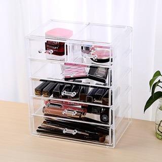 High quality Acrylic Transparent Makeup Cosmetic Holder Organizers Table Decor (6 drawers)
