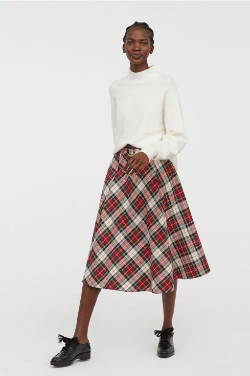 H&m midi skirt clearance