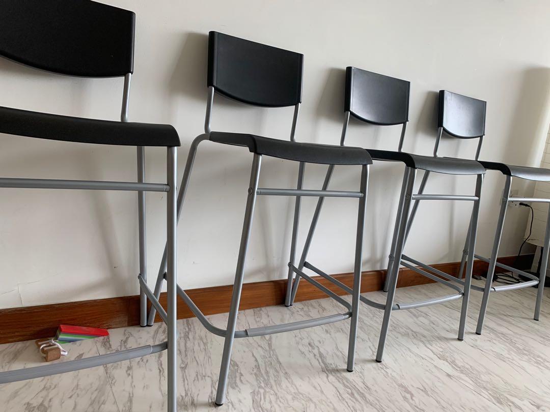 IKEA Breakfast Bar Chairs / Stools x 4, Furniture & Home Living