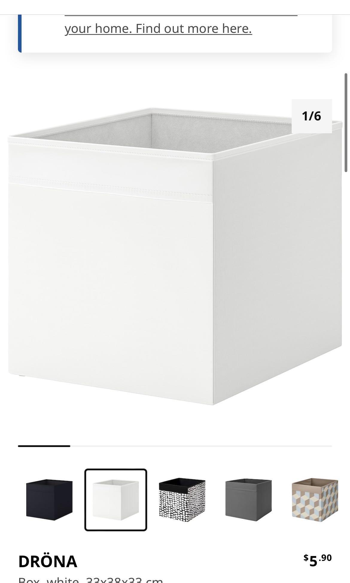 IKEA drona white Storage Box, Furniture & Home Living, Home Improvement