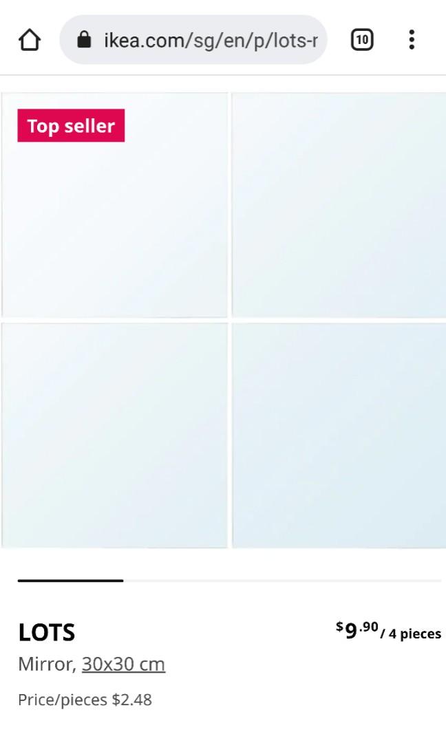 Ikea square wall mirrors, Furniture & Home Living, Home Decor, Mirrors