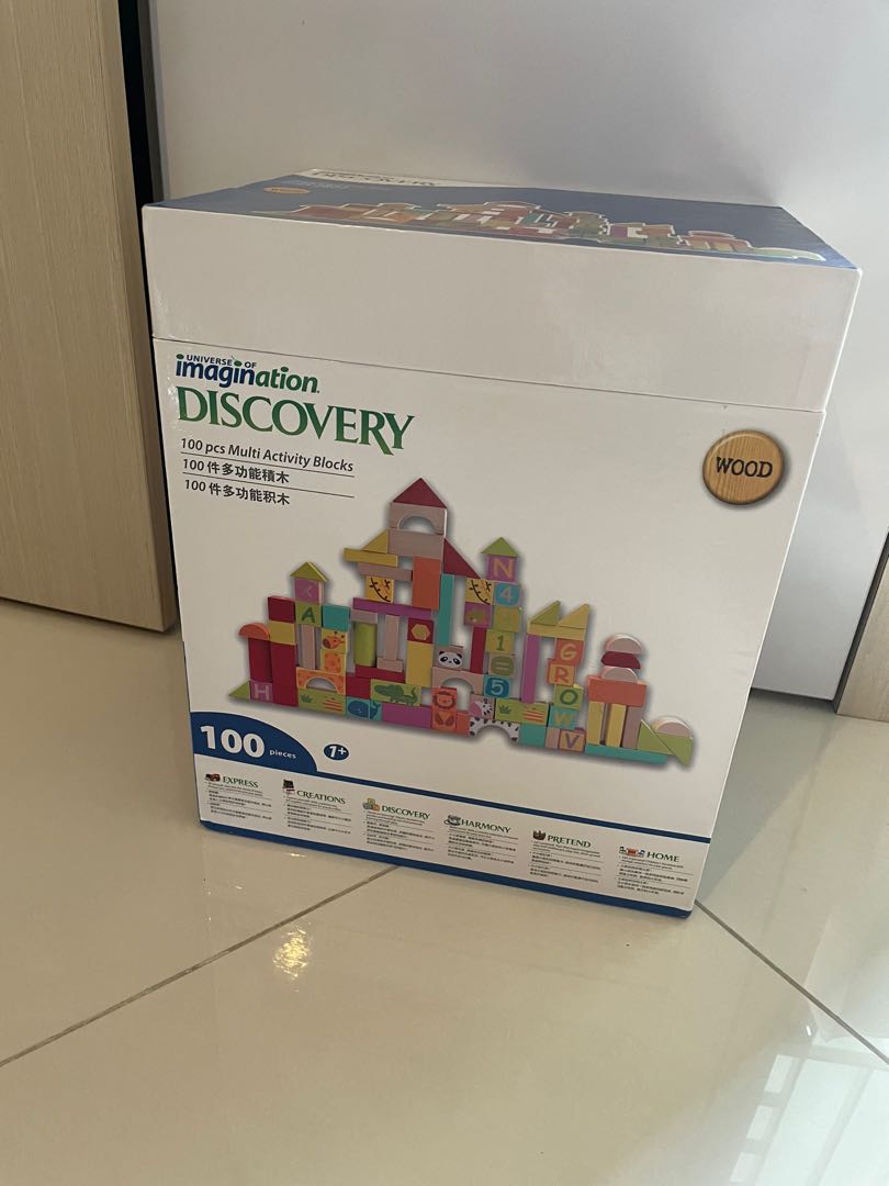 Imaginarium Discovery 100pcs Multiactivity Wooden Blocks Set, Hobbies