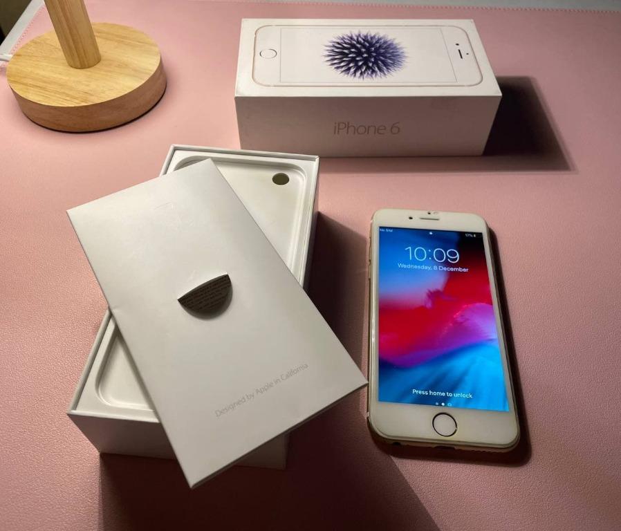 iphone 6 white and gold box