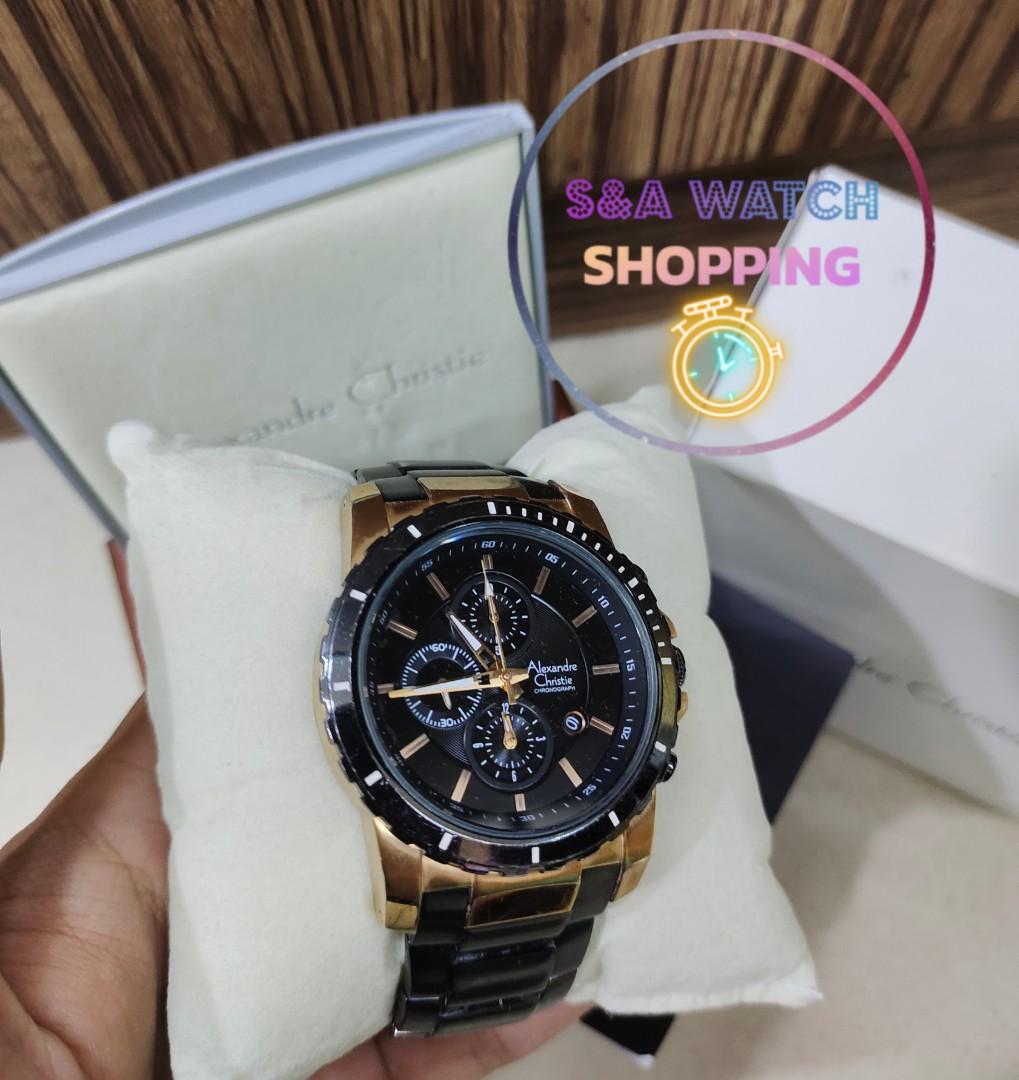 Promo Alexandre Christie 6141 AC6141MCB Jam Tangan Pria 45 OFF
