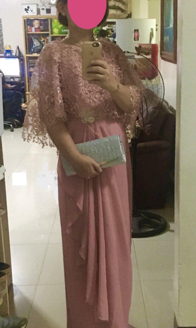 Old rose gown on sale for principal sponsors