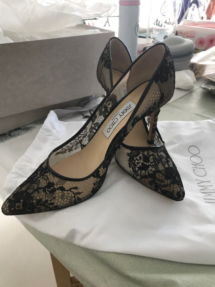 Jimmy choo black discount lace