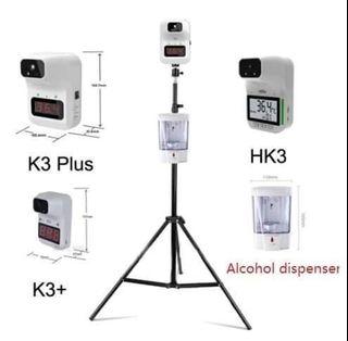 K3, K3+, K9 Infradlred Thermometer with Stand and Alcohol Dispenser