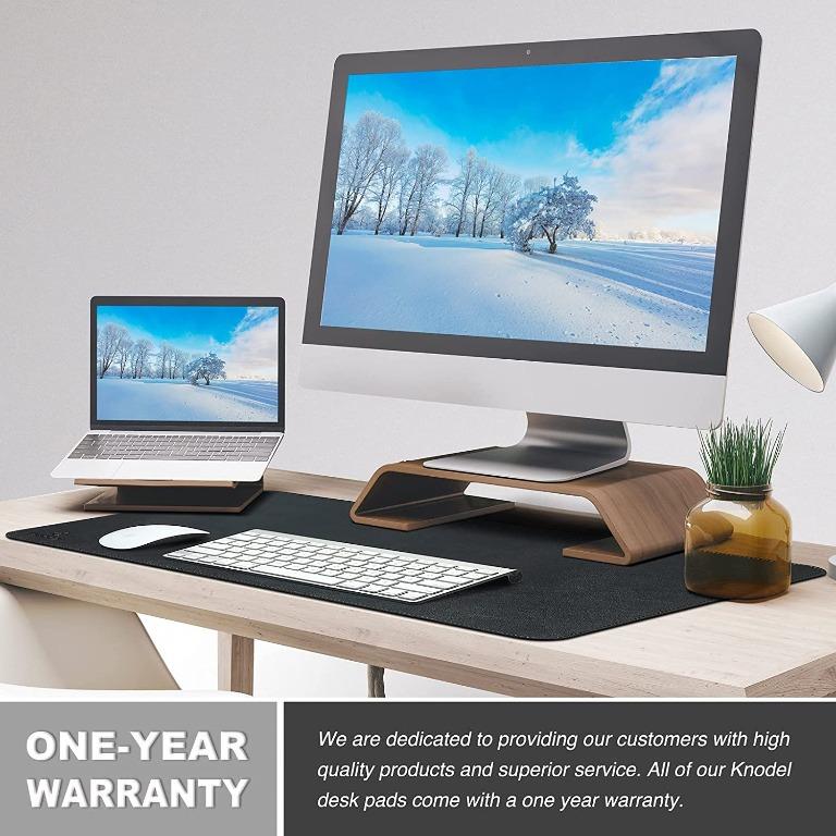 K KNODEL Desk Mat, Office Desk Pad, PU Leather Desk Blotter, Laptop