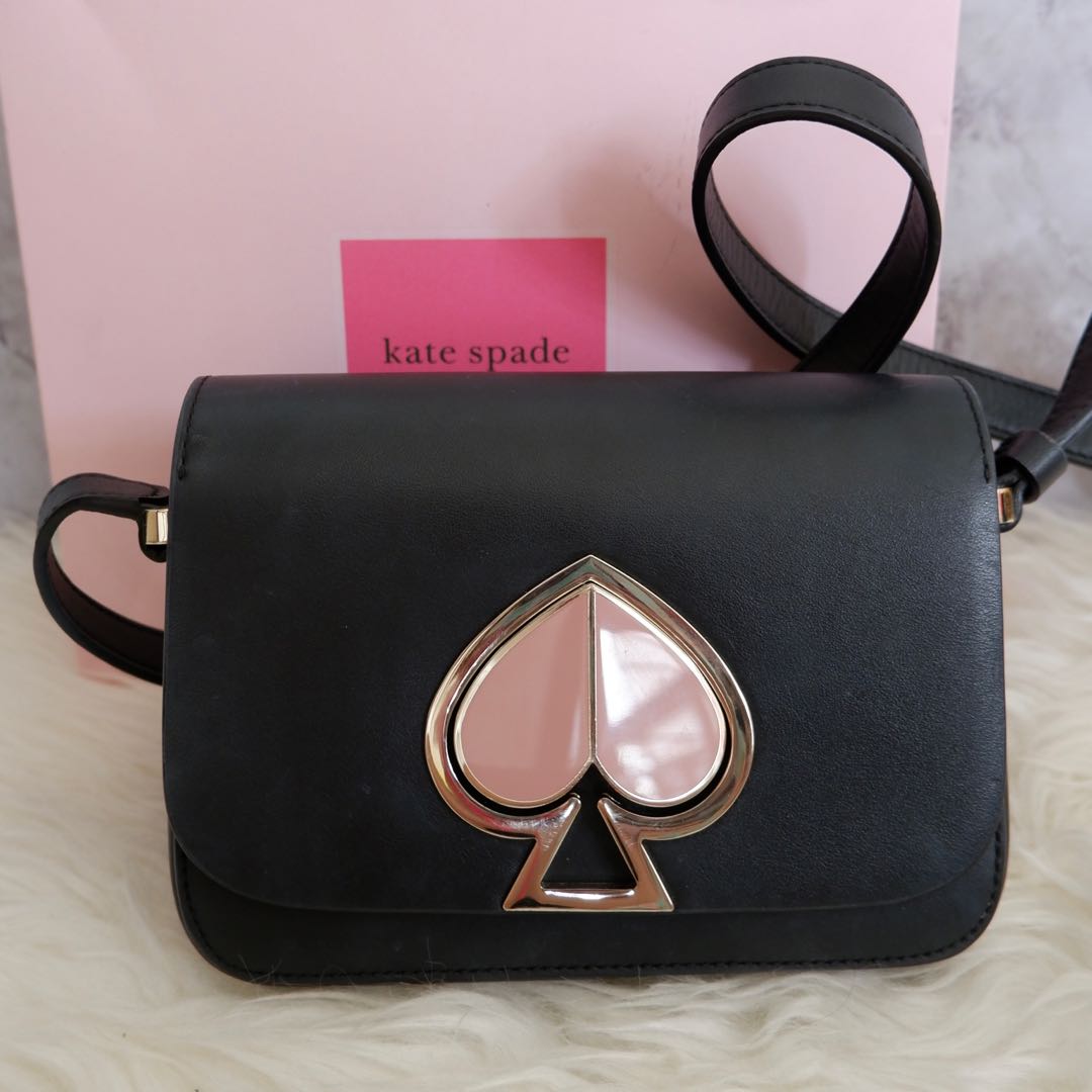 Kate Spade Nicola Twistlock Small Flap Leather Shoulder Bag PXRUA241