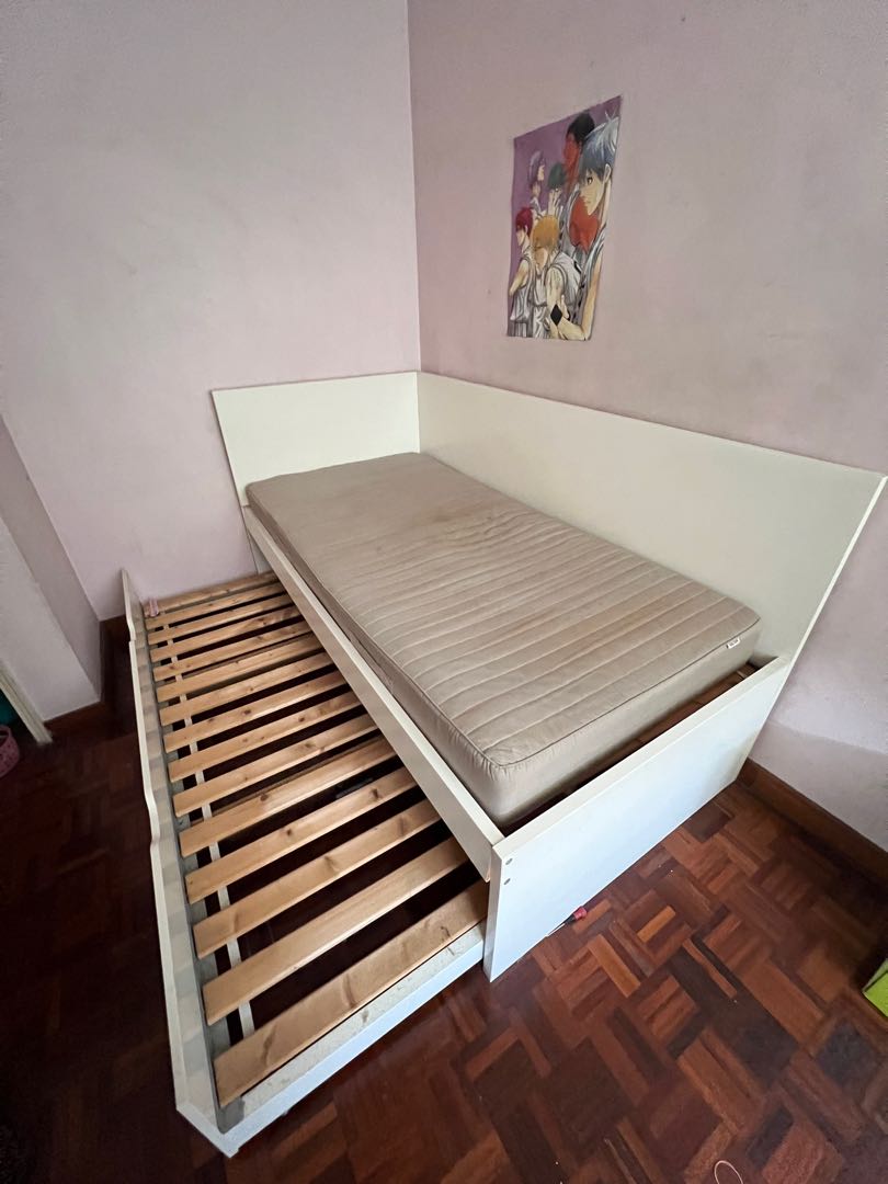 Katil Single double deck Single size bed daybed frame