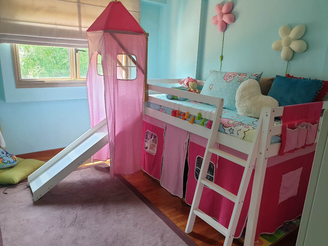 Kids Bed With Slide White Babies, Bunk Beds For Less Than 100