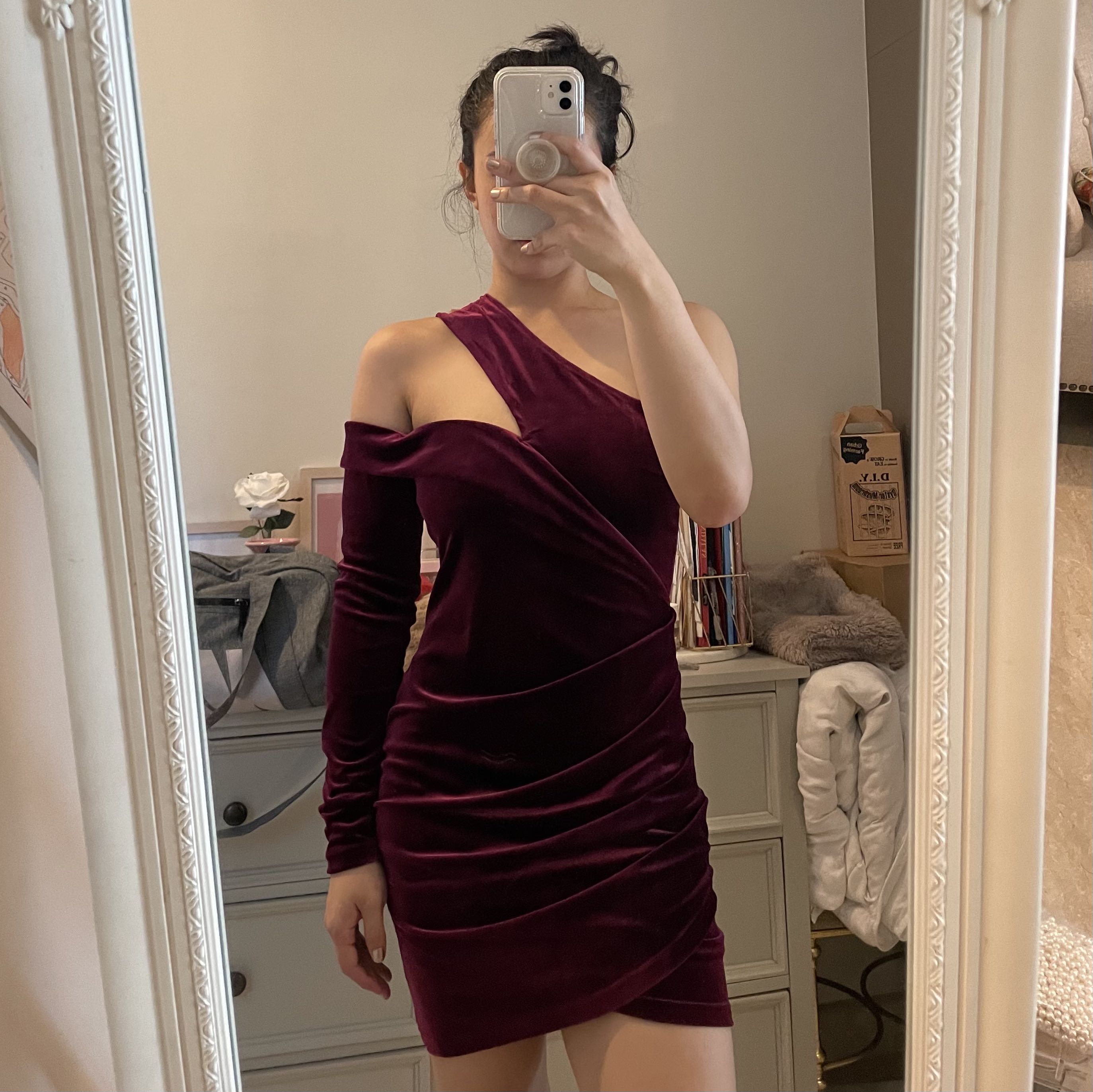 Lavish alice burgundy best sale dress
