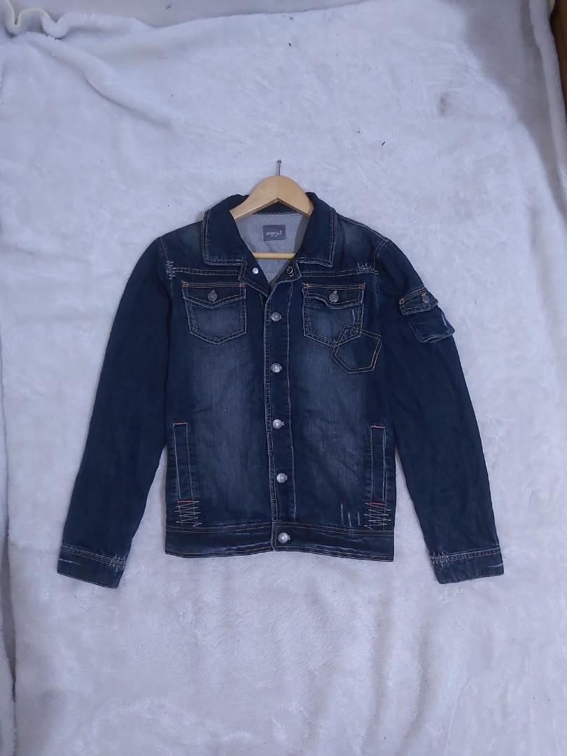 MARU DENIM JACKET, Fesyen Pria, Pakaian 