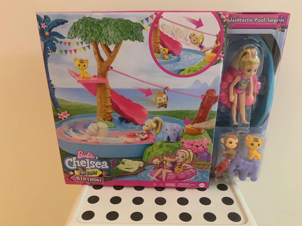 Mattel Barbie and Chelsea The Lost Birthday Splashtastic Pool Surprise ...