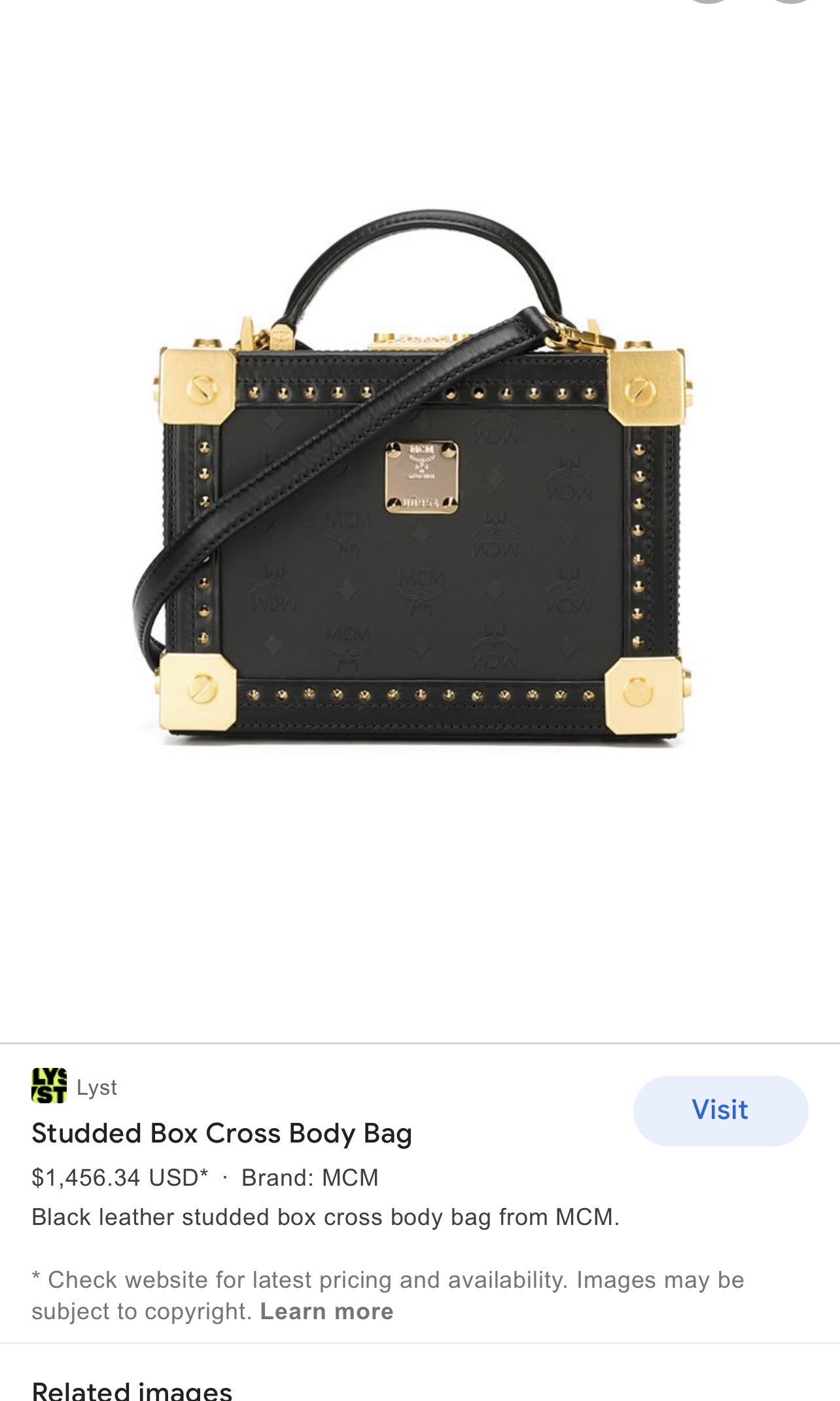 Mcm box crossbody outlet