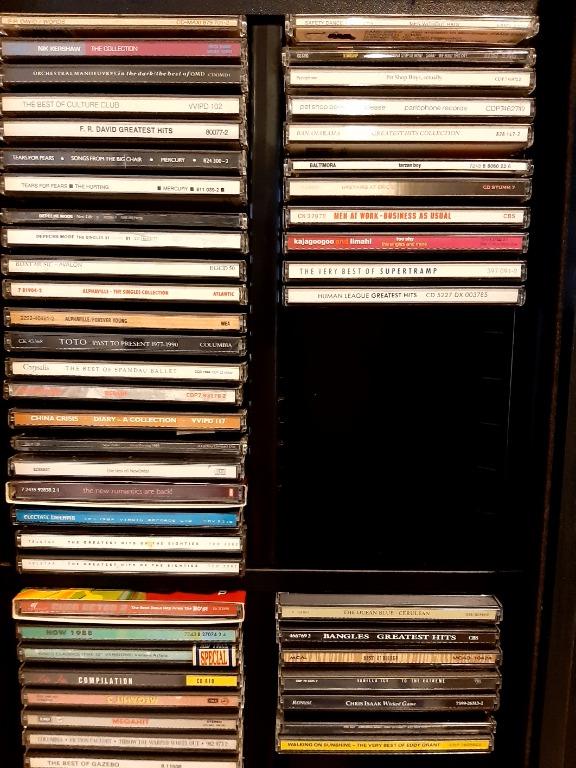 CD Storage Towers (Wooden) with Roller Shutters, Hobbies & Toys, Music