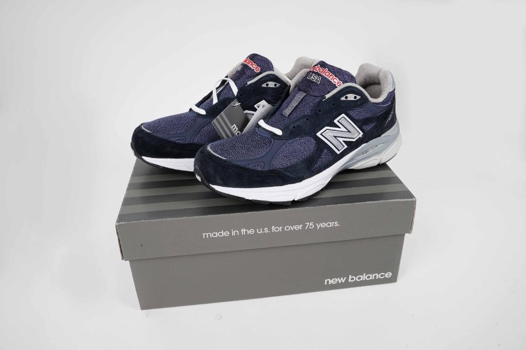 New Balance M990 NB3 Navy, 男裝, 鞋, 波鞋- Carousell