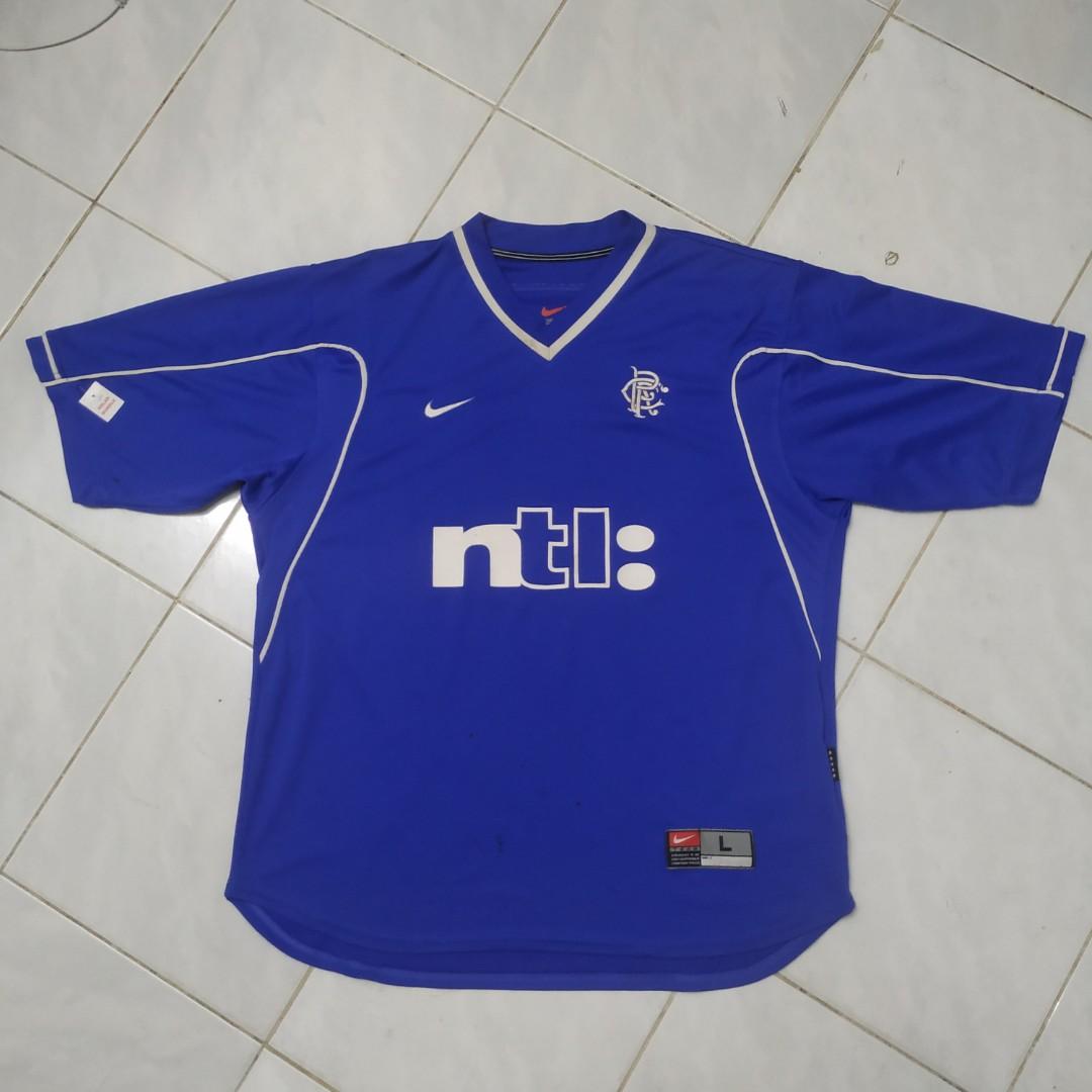 Jersey Vintage Rangers, Men's Fashion, Activewear on Carousell