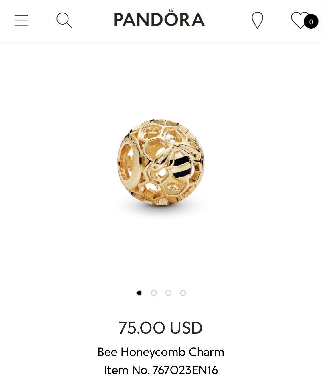 Honeycomb clearance pandora charm