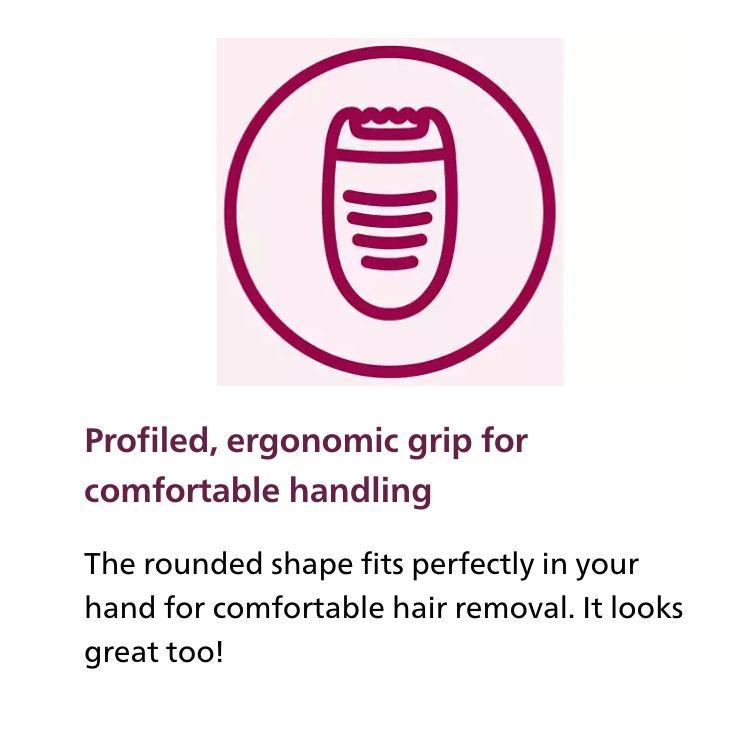 Philips Satinelle Essential Compact epilator HP6420 (Category: Hair) located in Marikina City. Submitted by skowshop (Listing ID 1130435154, Image 3). Description: Enjoy long lasting smoothness with Philips Satinelle. Gently removes hairs, as short as 0.5mm, from the root. Epilation made easy with ergonomic handle and corded use. Washable head for optimal hygiene. Can be used: * for legs * Corded epilator * Ergonomic handle Features: Speed settin