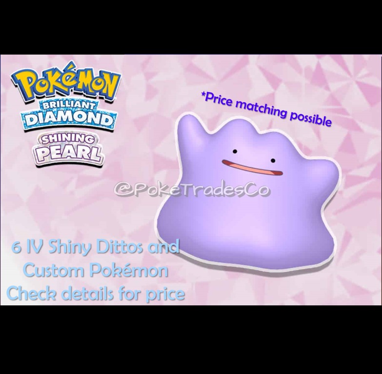 6IV Shiny Ditto Japanese or English Pokemon Brilliant Diamond and Shining  Pearl